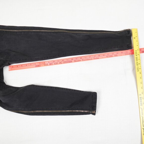 Current/Elliott The Side Zip Crop Jeans Women's 25 (30x28) Low Rise Tight Denim - Picture 13 of 13